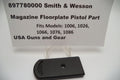 Smith & Wesson Magazine Floorplate Pistol Part, black in color, displayed on a white background with pricing and model fit information.