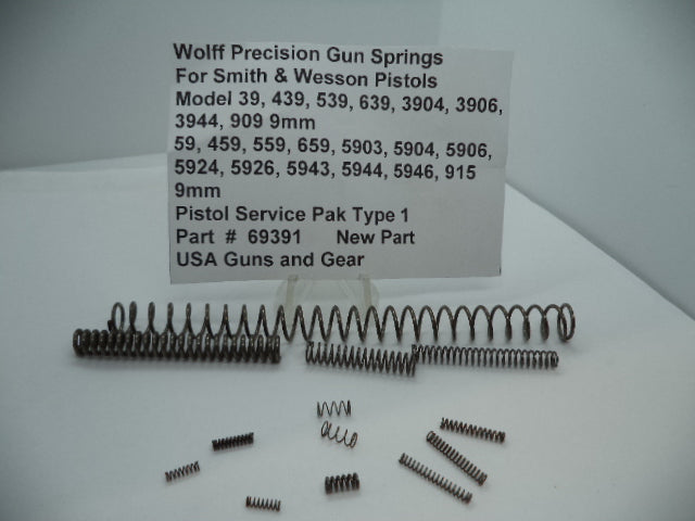 Wolff 69391 Service Pak Type-1 - S&W Model 5924 5904 3904 9mm