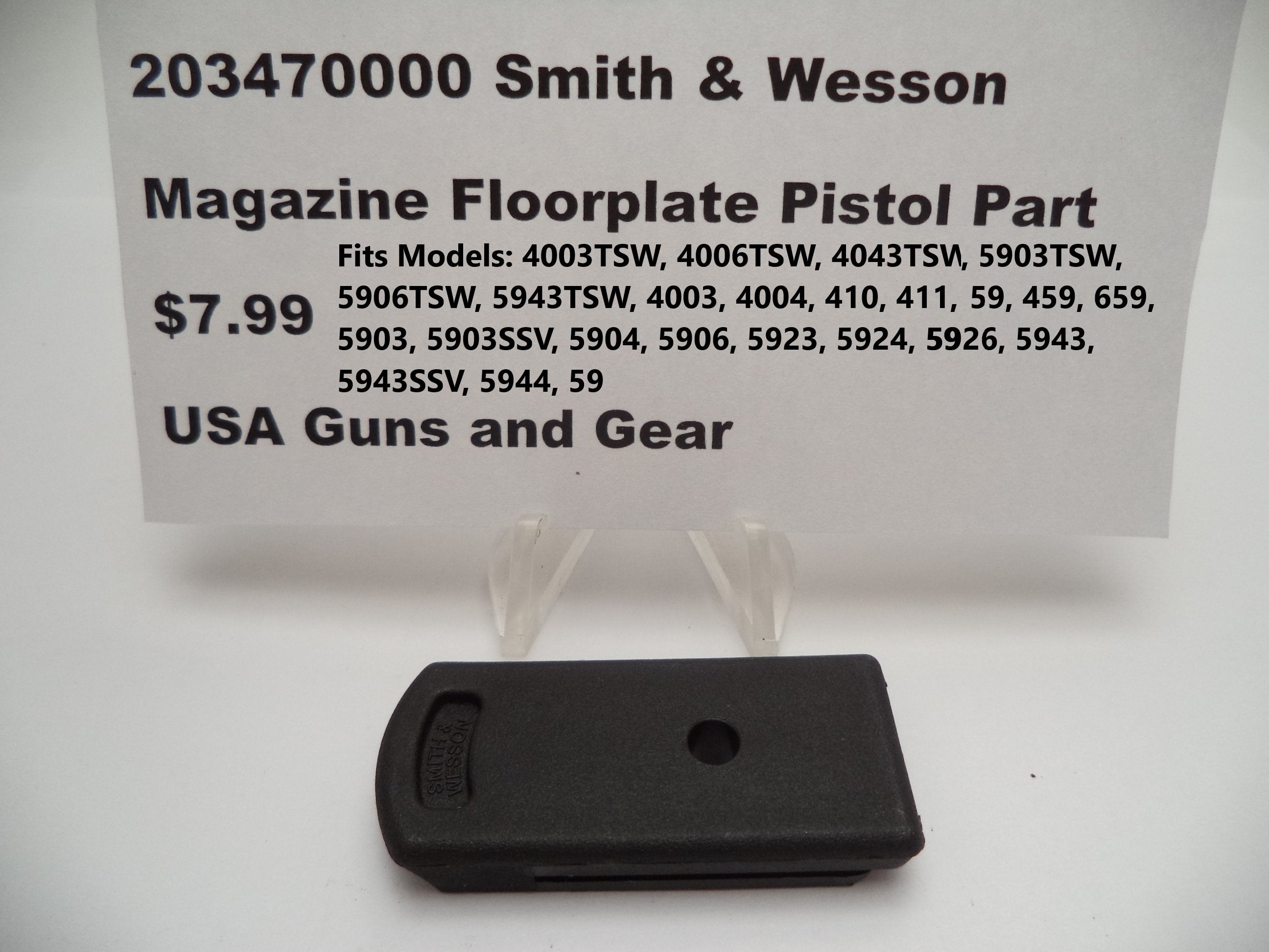 203470000 Smith & Wesson Magazine Floor plate Pistol Part See Models Below
