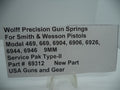 69311 Wolff Service Pak Type-I - S&W 3913 3953 6904 469 669 9mm