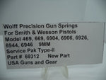 69312 Wolff for Smith & Wesson Pistol S&W 469-6904 SERVICE PAK TYPE-II 9MM