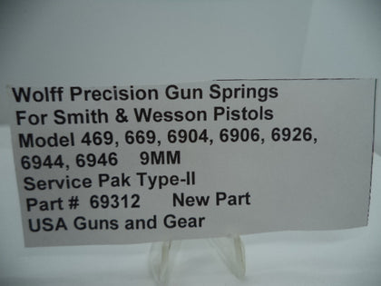 69312 Wolff Smith & Wesson Pistol S&W 469-6904 SERVICE PAK TYPE-II 9MM