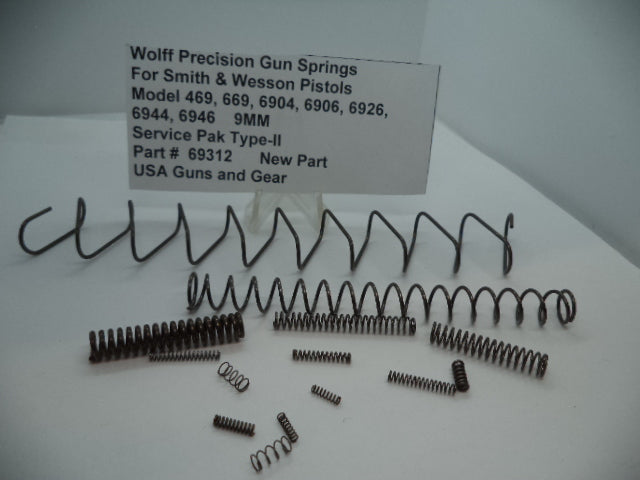 69311 Wolff Service Pak Type-I - S&W 3913 3953 6904 469 669 9mm