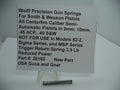 Wolff Trigger Return Spring for S&W Centerfire Pistols - 3.5 LB | 9mm/10mm/.40/.45 | Part 26183