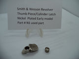 N1 Smith & Wesson Revolver Thumb Piece/Cylinder Latch Nickel Plated Early Model Used Part