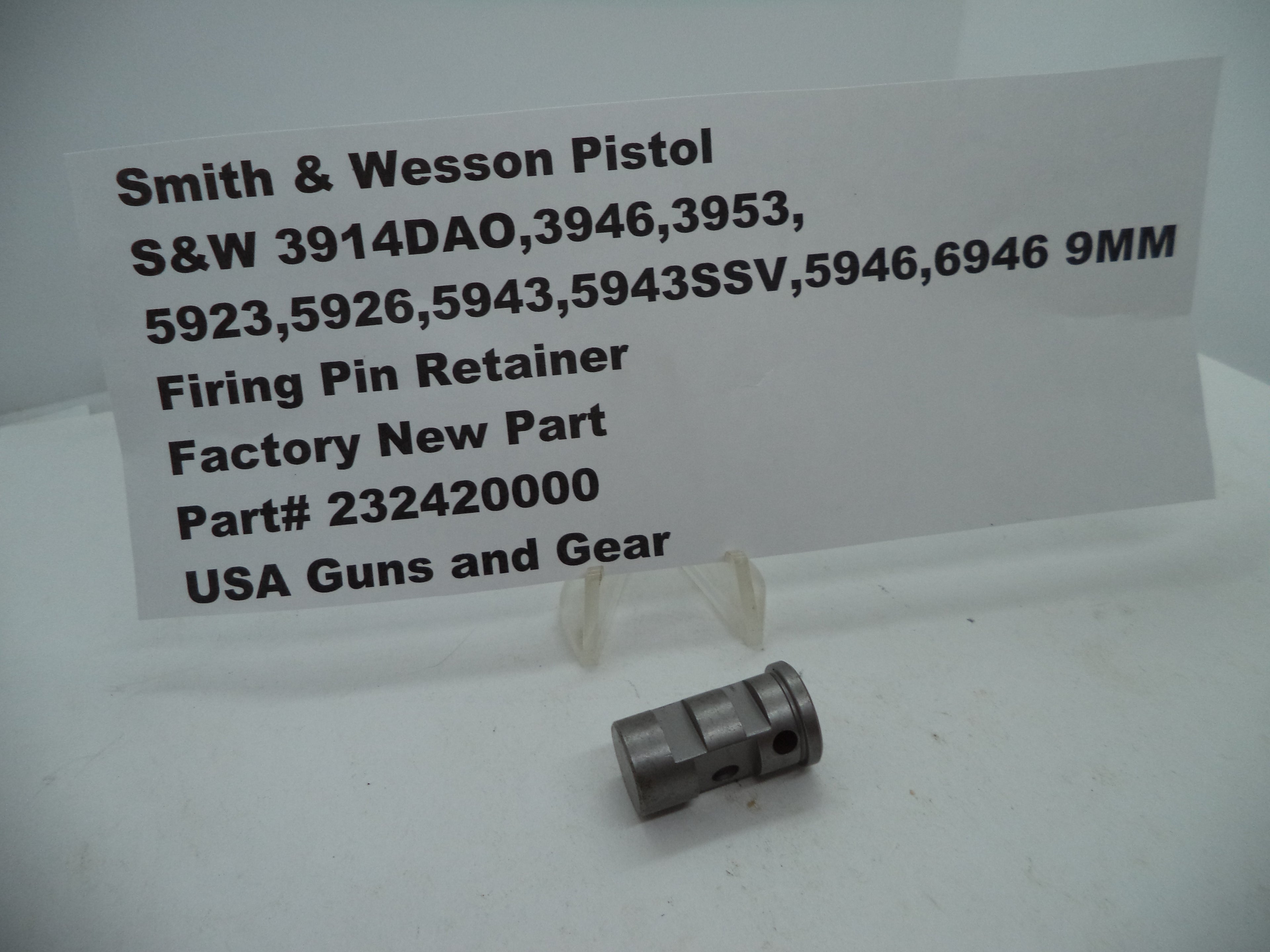 S&W Firing Pin Retainer 232420000 - Model 3914DAO 3946 3953 5923 6946