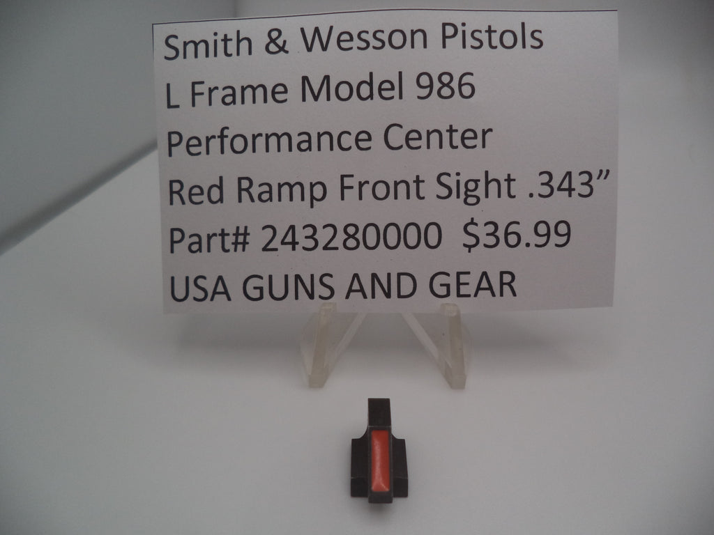 Smith & Wesson Performance Center Front Sight - Red Ramp - .343" Height - 243280000