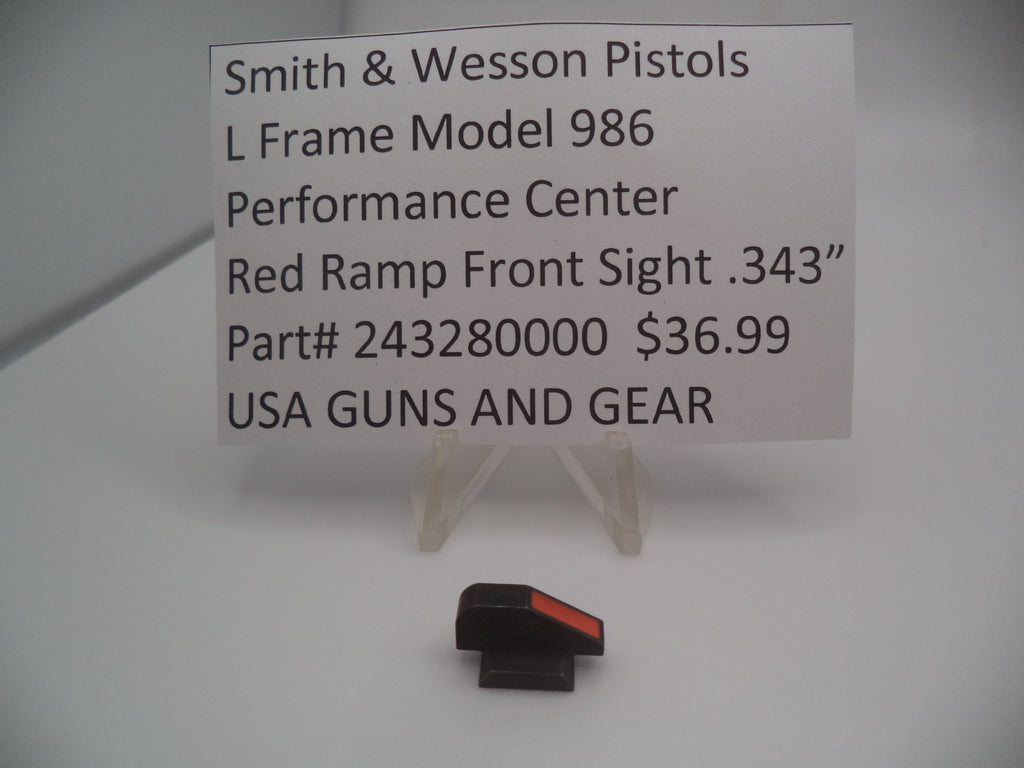 Smith & Wesson Performance Center Front Sight - Red Ramp - .343" Height - 243280000