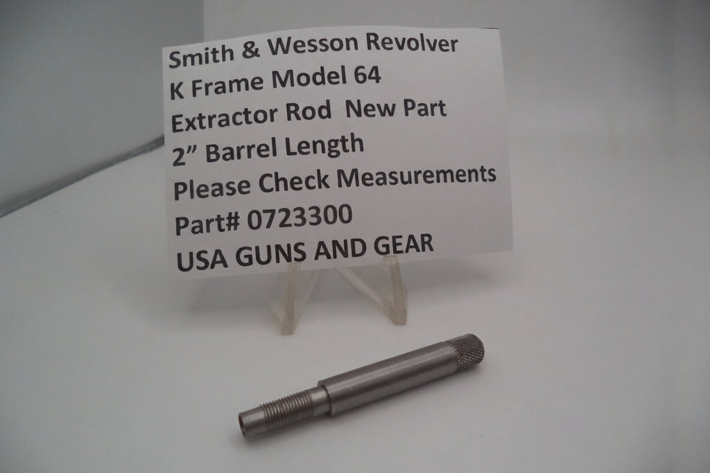 Smith & Wesson Extractor Rod 2" Barrel - K Frame Model 64 - Stainless Steel - 072330000