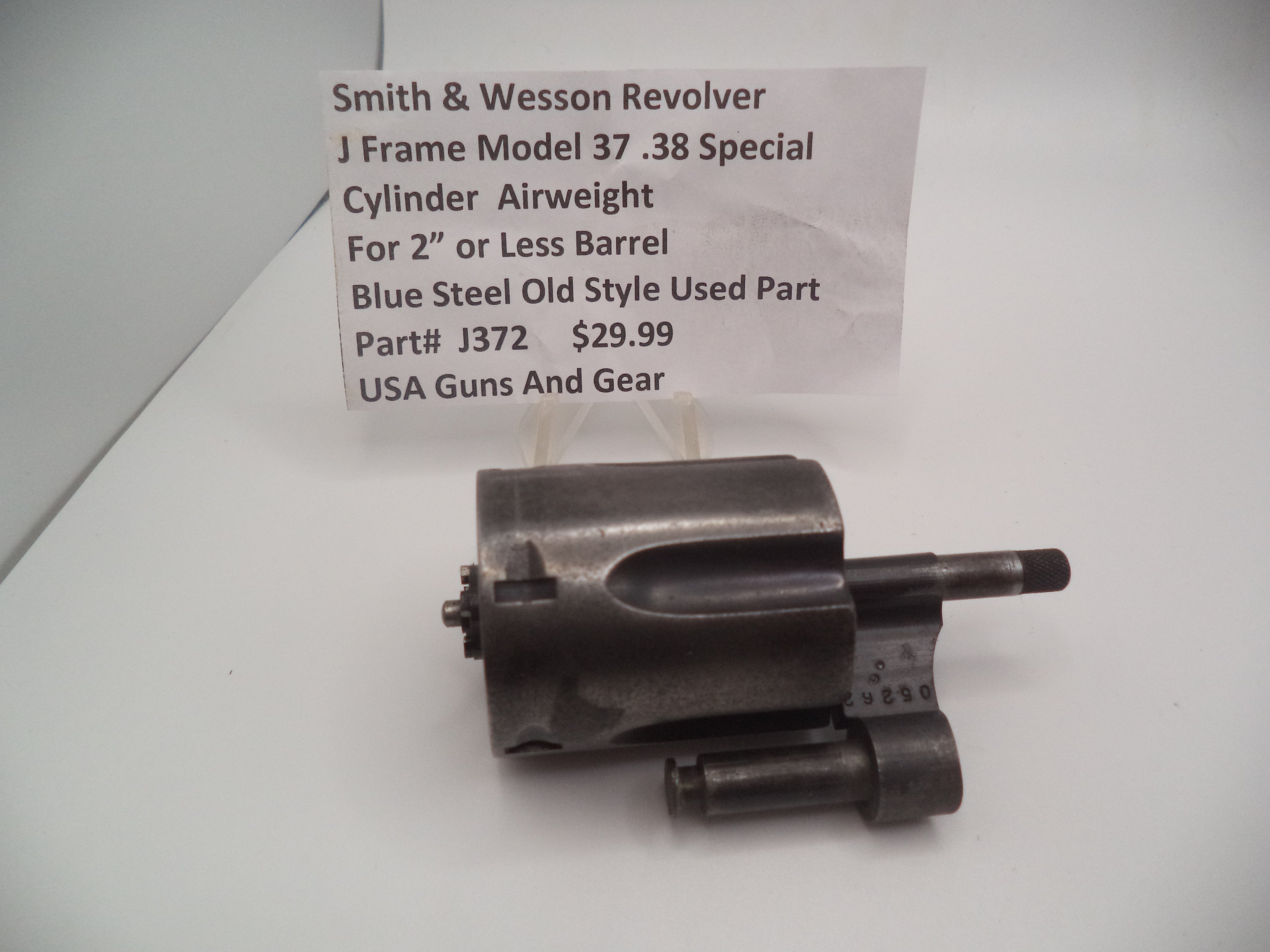 J372 S&W Revolver J Frame Model 37 Cylinder Airweight .38 Special
