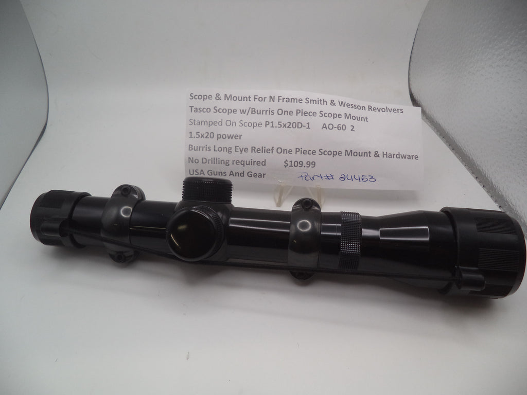 24453 Smith & Wesson Revolvers N Frame Tasco Scope W/ Burris Mount
