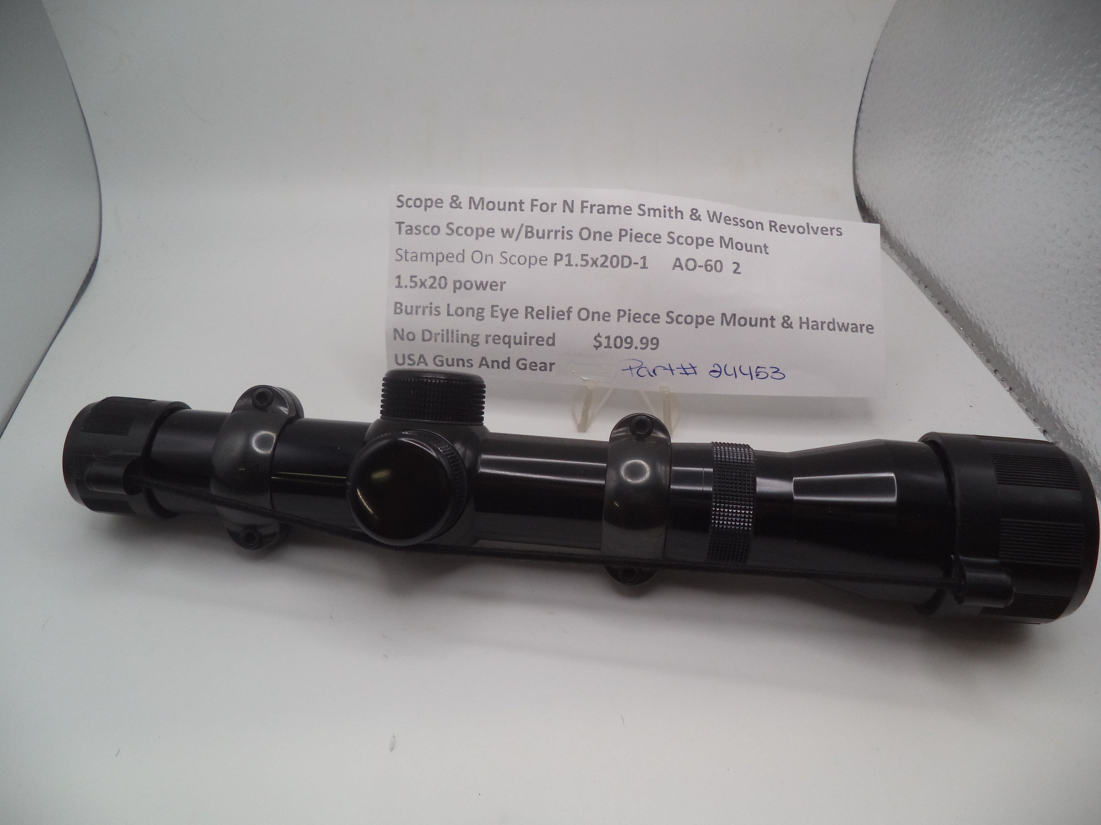 24453 Smith & Wesson Revolvers N Frame Tasco Scope W/ Burris Mount