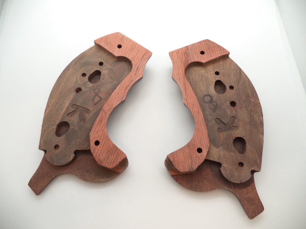 Smith & Wesson K & L Frame Rosewood Grips with Finger Grooves - Round Butt Only - Factory New Part 227760000