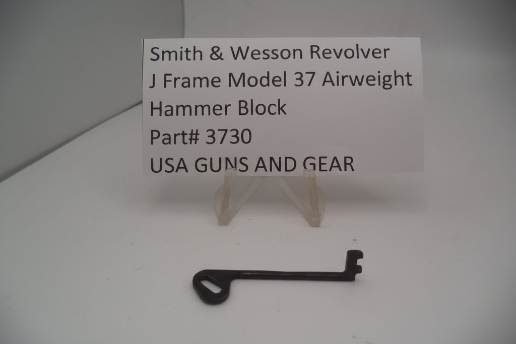 Smith & Wesson Revolver J Frame Model 37 Airweight Hammer Block .38 Special Used 3730