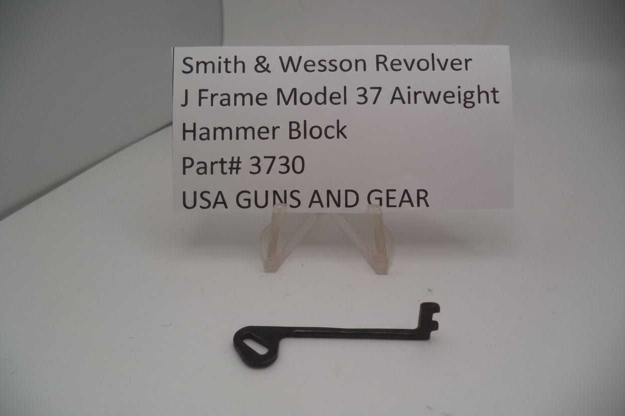 Smith & Wesson Revolver J Frame Model 37 Airweight Hammer Block .38 Special Used 3730
