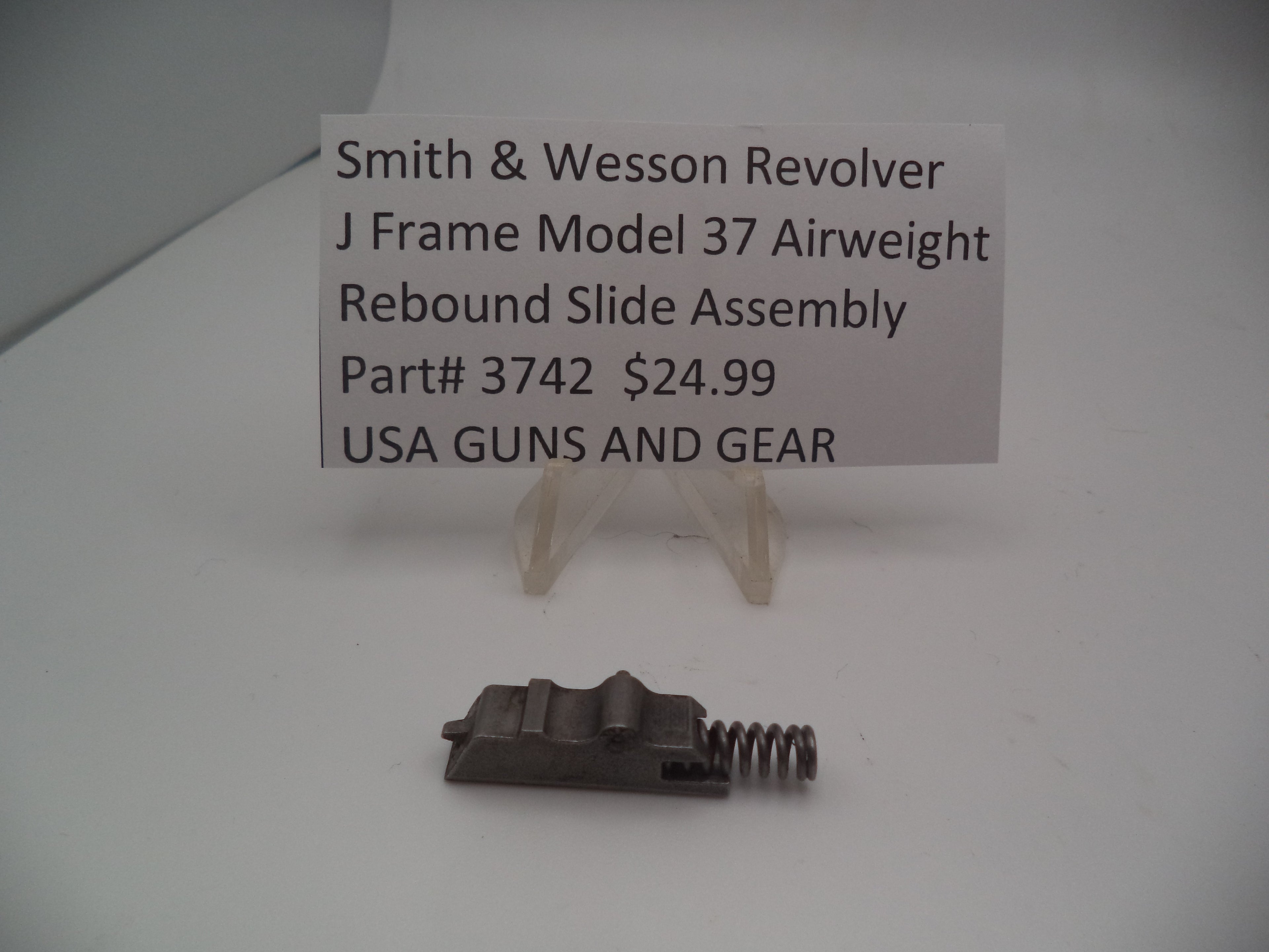 3742 Smith & Wesson Revolver J Frame Model 37 Rebound Slide Assembly