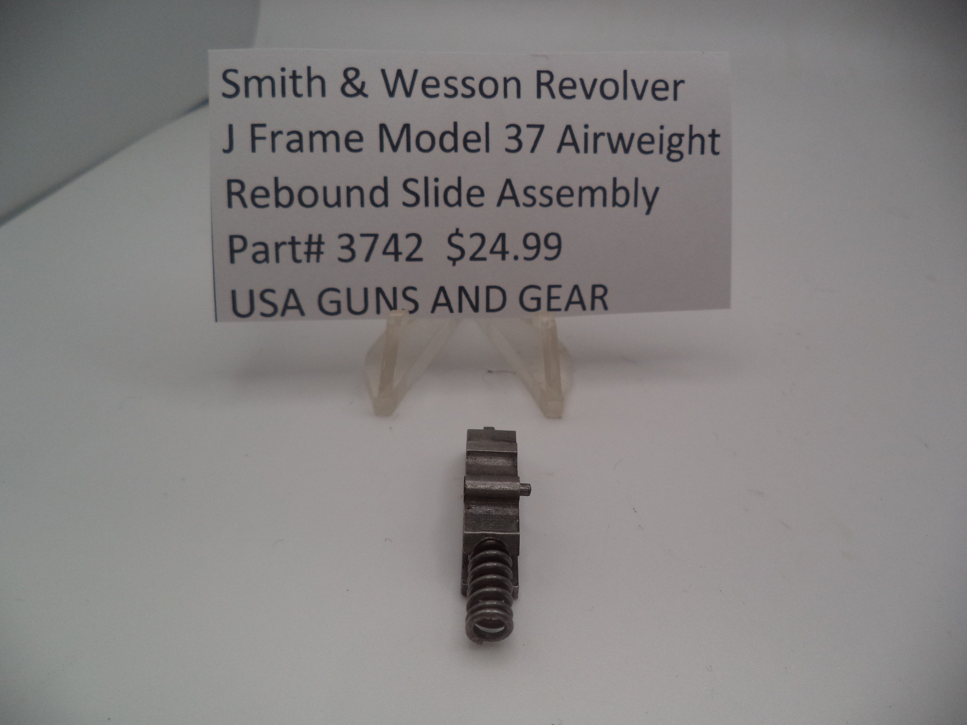 3742 Smith & Wesson Revolver J Frame Model 37 Rebound Slide Assembly