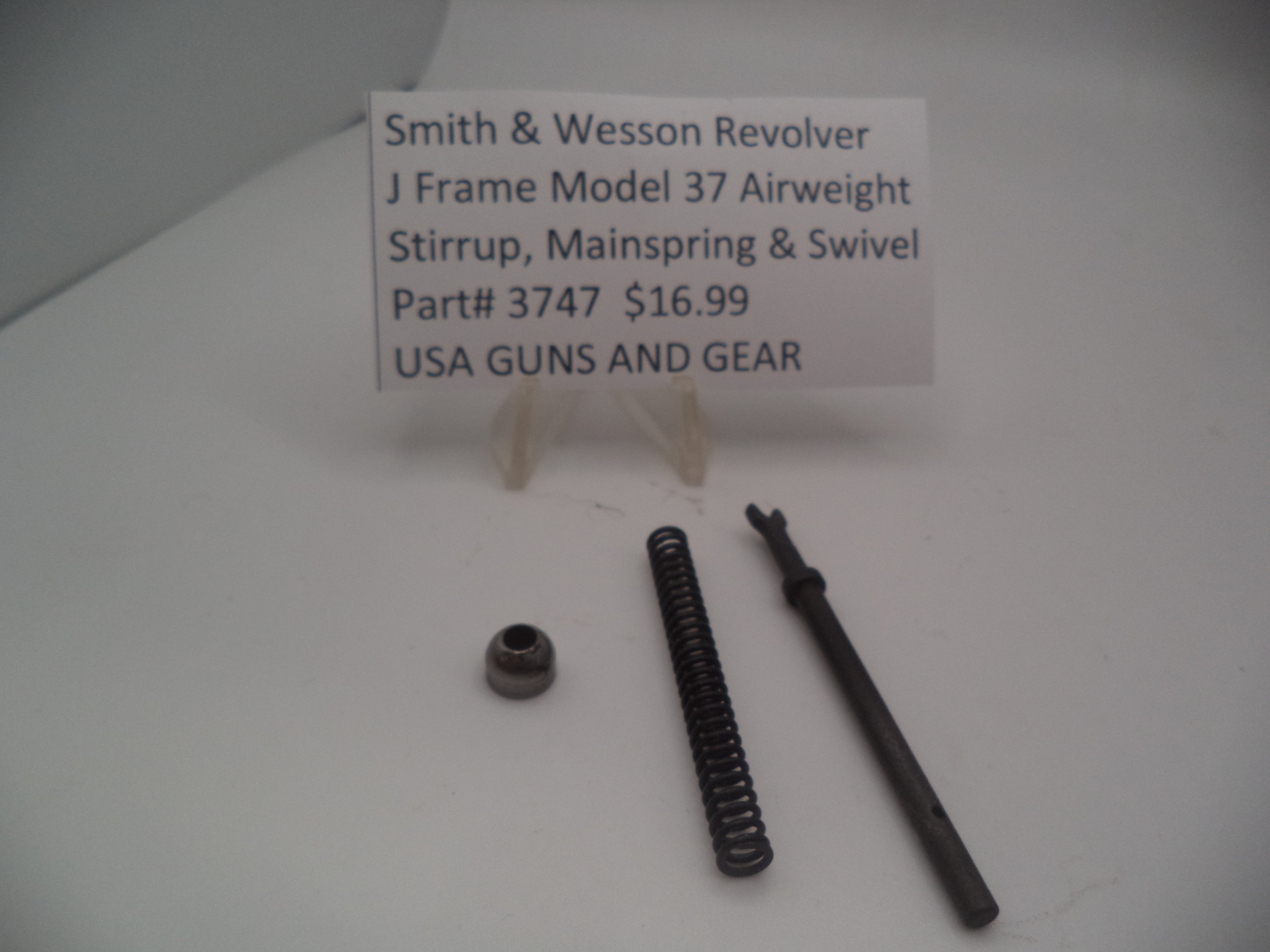 3747 Smith & Wesson Revolver J Frame Model 37 Stirrup, Mainspring & Swivel