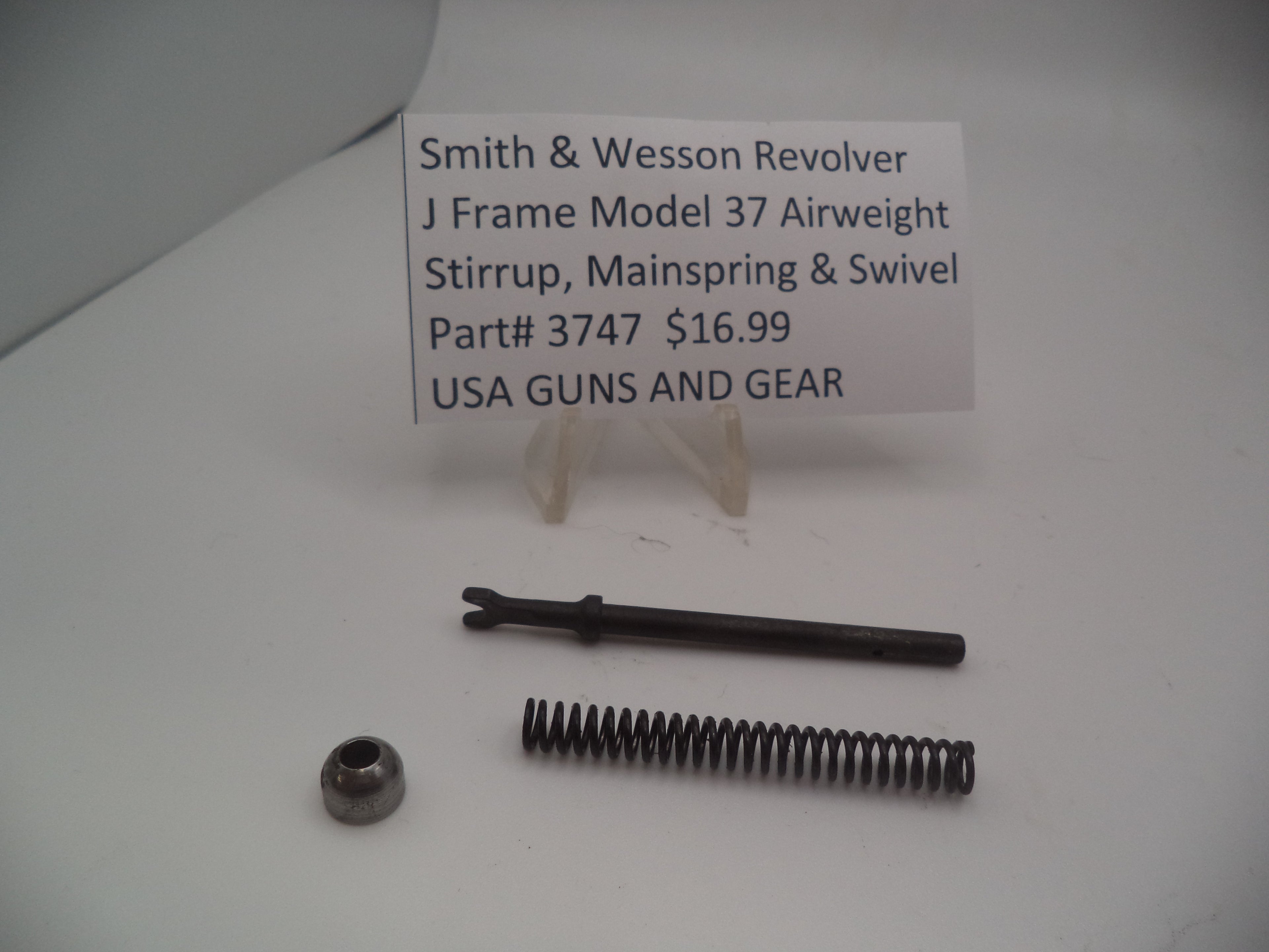 3747 Smith & Wesson Revolver J Frame Model 37 Stirrup, Mainspring & Swivel