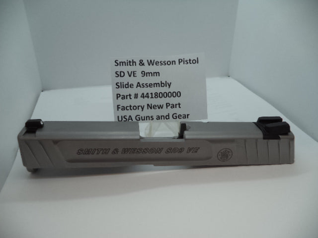 S&W SD9 VE Slide Assembly 9mm 7" Stainless | OEM 441800000