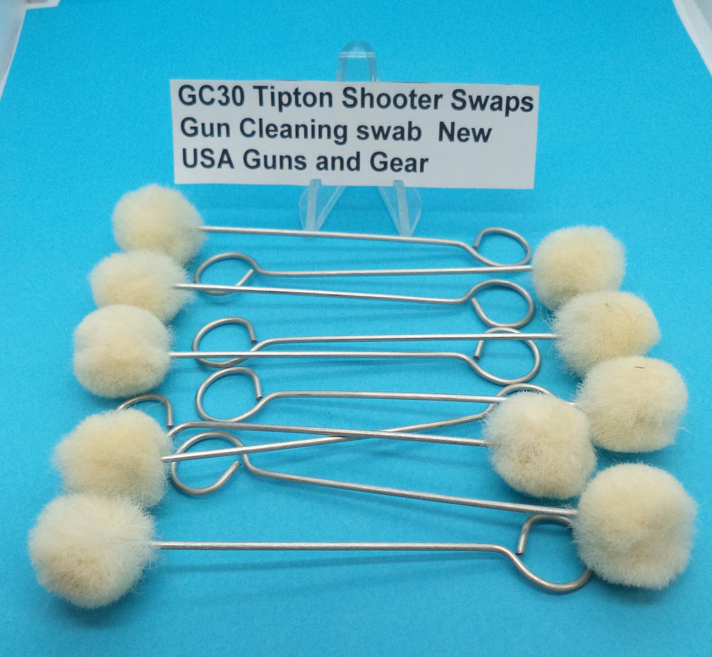 Tipton GC30 Gun Cleaning Swabs - 10-Pack Kit for Pistol, Rifle & Shotgun