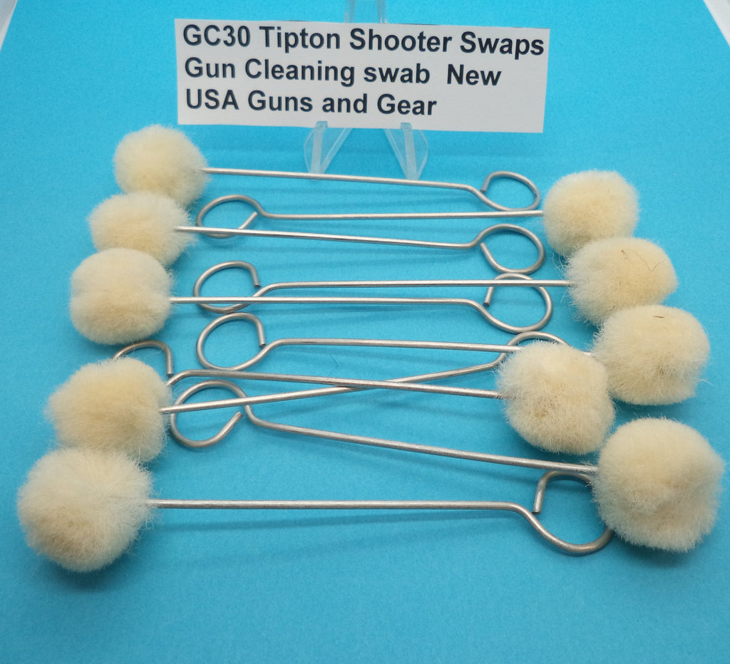 Tipton GC30 Gun Cleaning Swabs - 10-Pack Kit for Pistol, Rifle & Shotgun