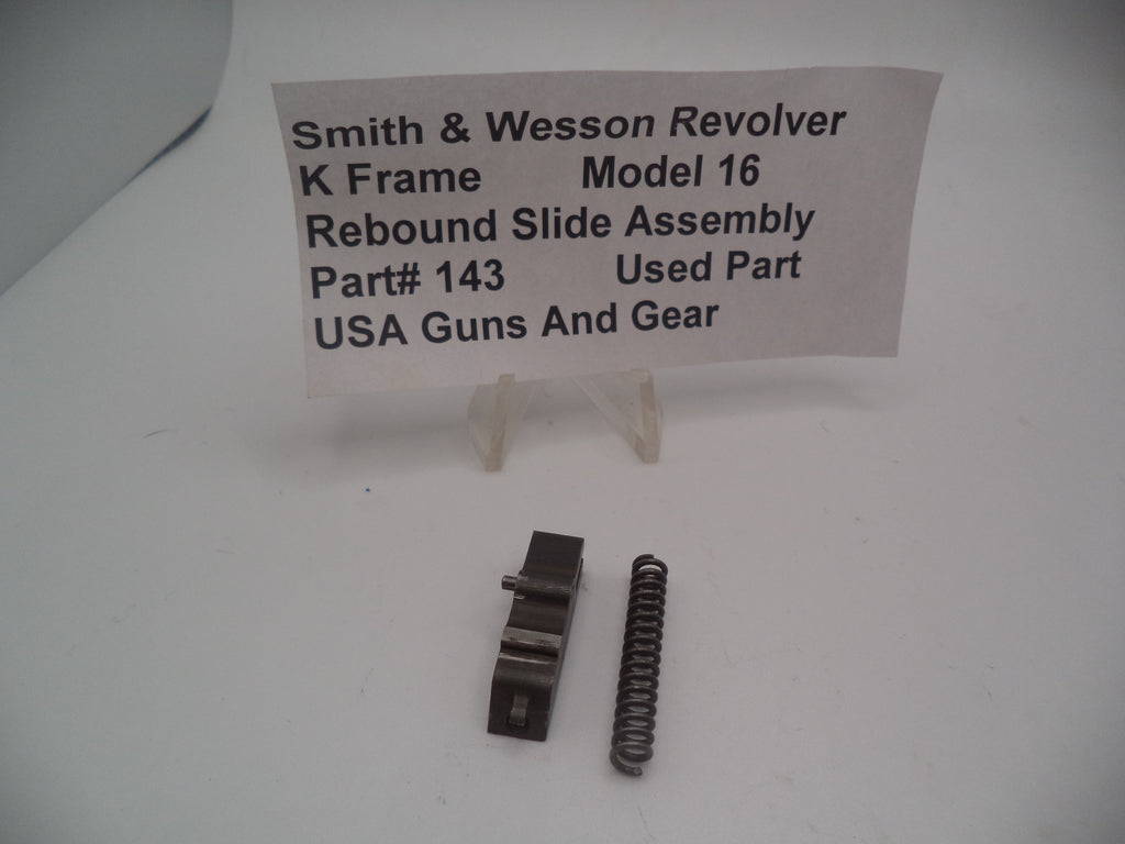 143 Smith and Wesson K Frame Model 16 Rebound Slide & Spring Used .32