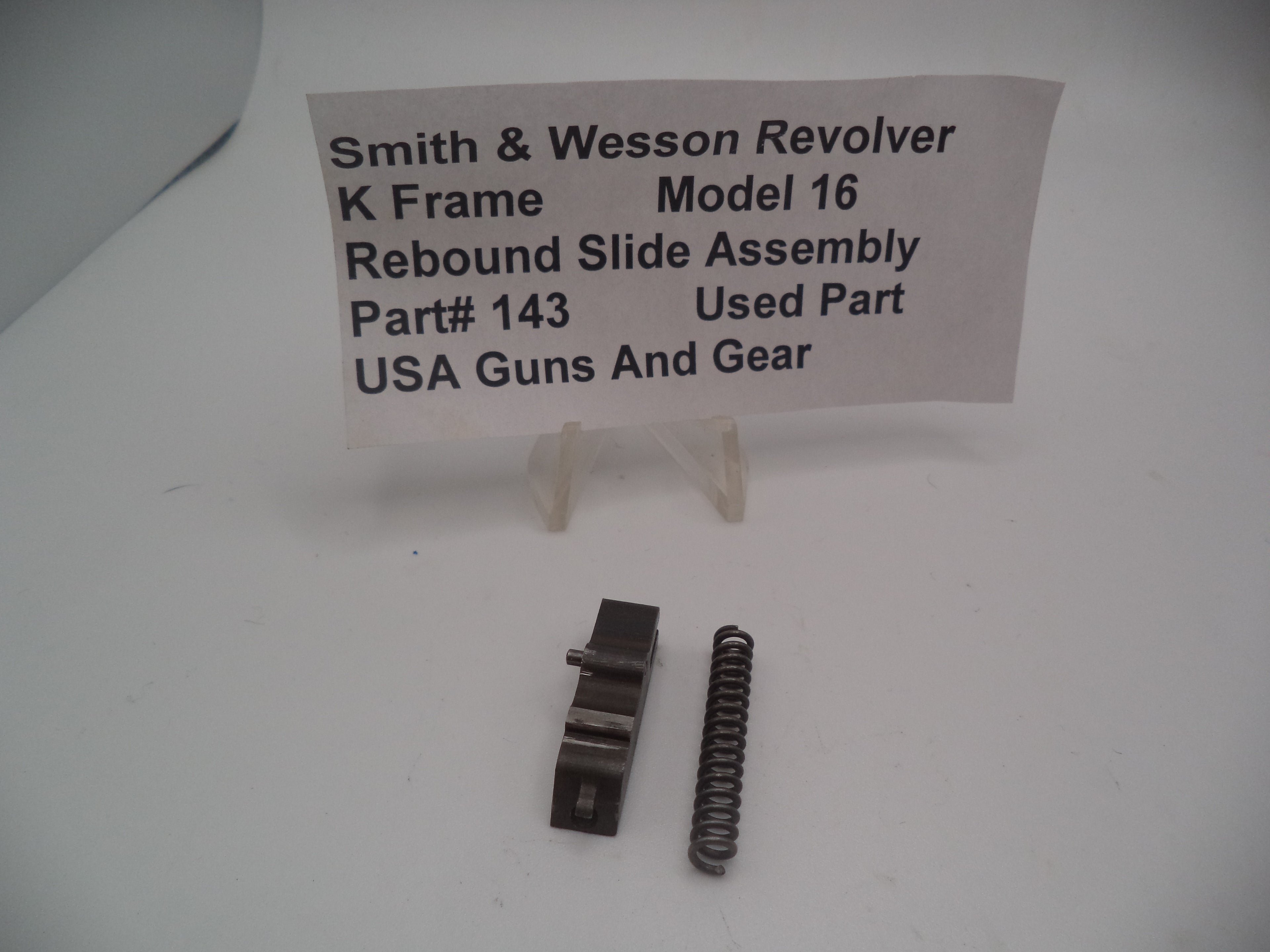 143 Smith and Wesson K Frame Model 16 Rebound Slide & Spring Used .32