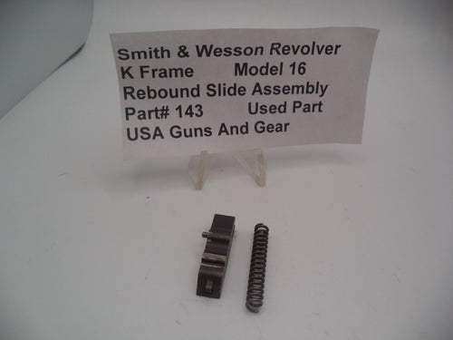 143 Smith and Wesson K Frame Model 16 Rebound Slide & Spring Used .32