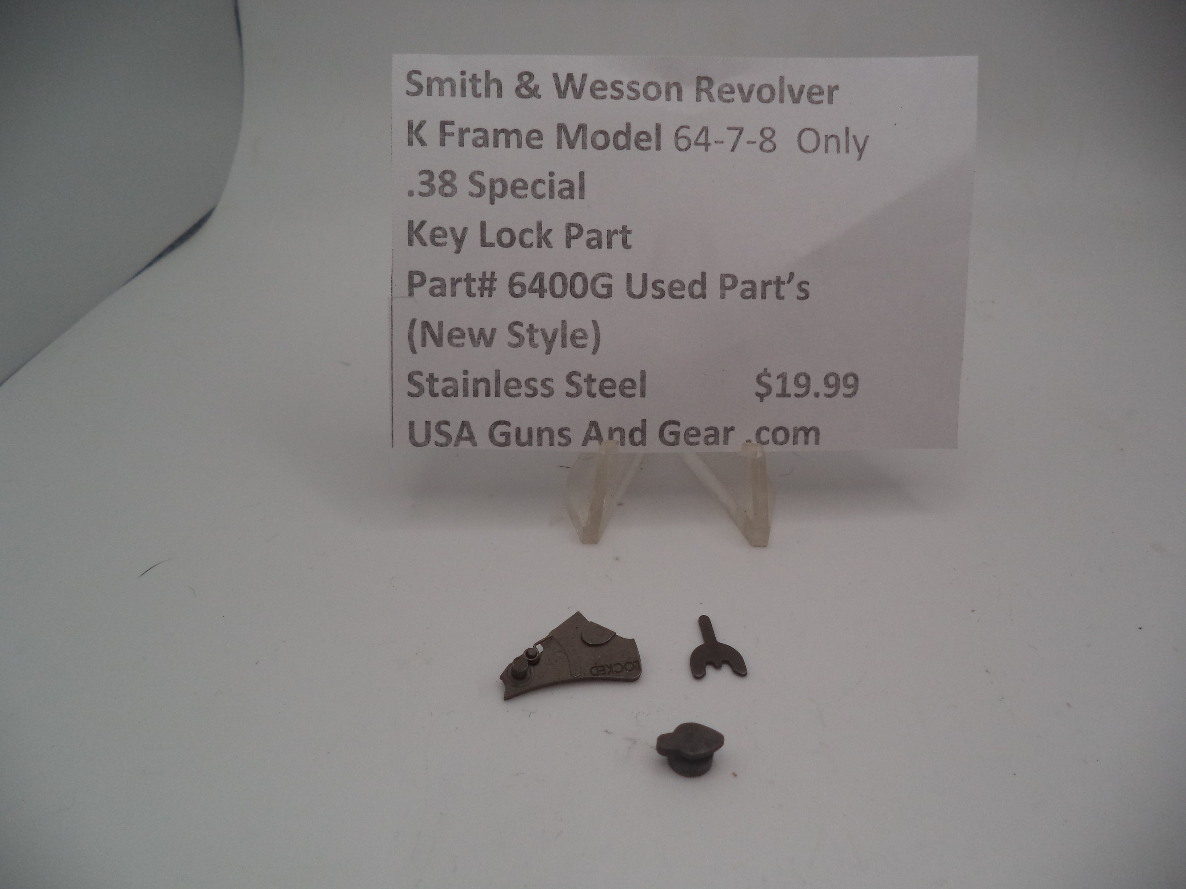 6400G S & W K Frame Model 64-6, -7 -8 .38 Special Key Lock Part