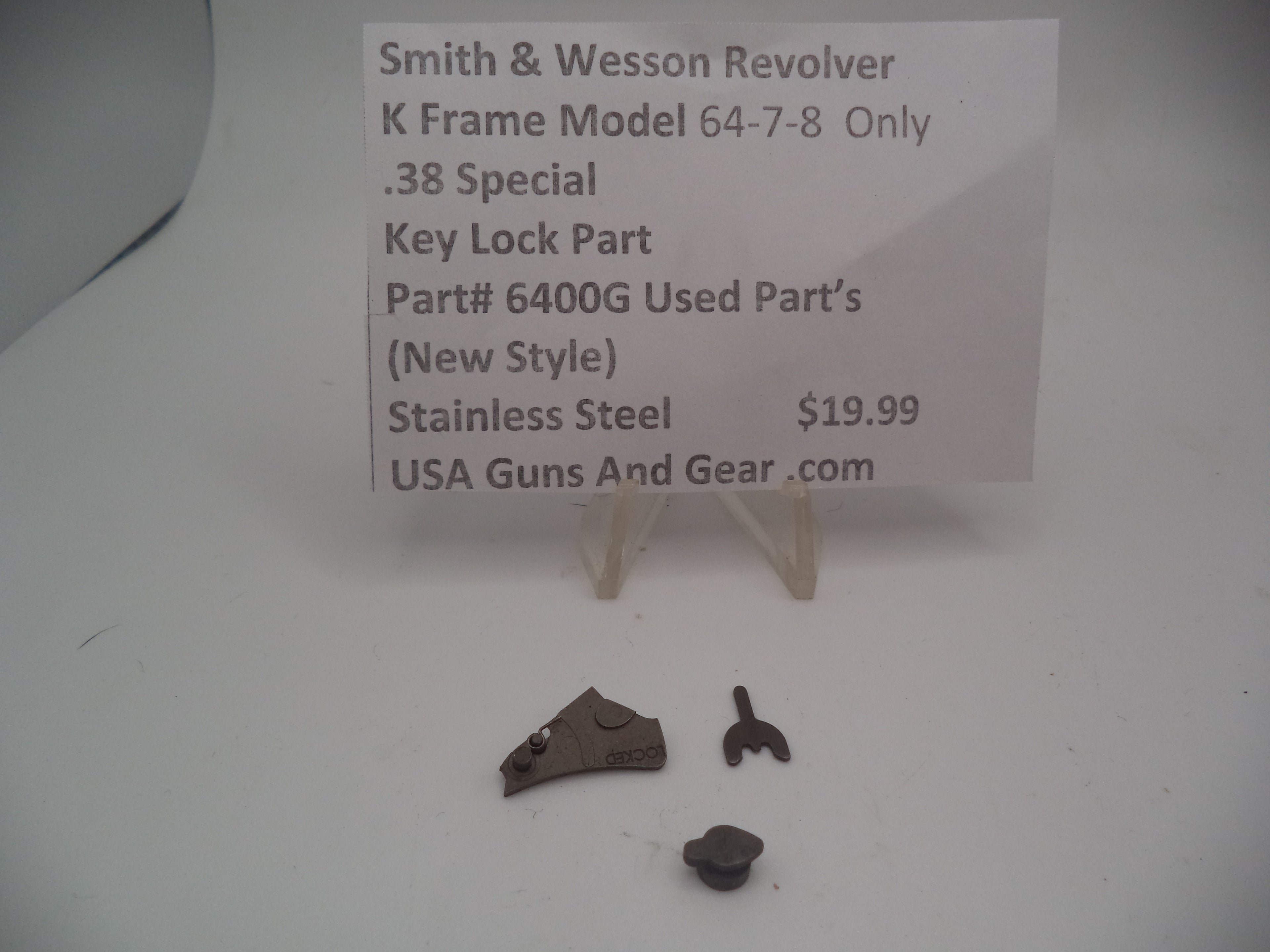 6400G S & W K Frame Model 64-6, -7 -8 .38 Special Key Lock Part