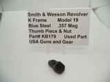 KB179 Smith & Wesson K Frame Model 19 Thumb Piece & Nut Used .357 Magnum