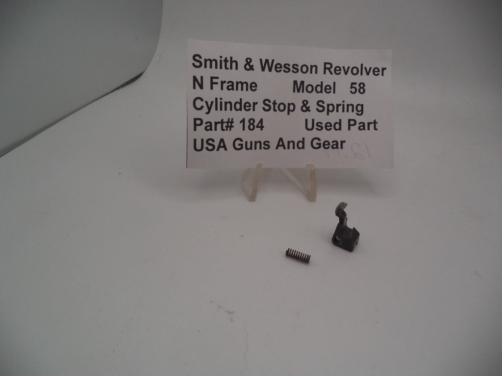 Smith & Wesson N Frame Cylinder Stop & Spring - Model 58 - Used - .41 Magnum 184