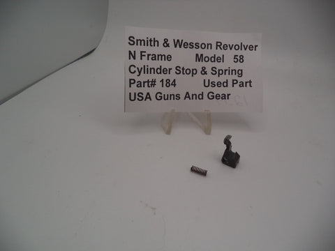 184 Smith & Wesson N Frame Model 58 Cylinder Stop & Spring Used .357 Magnum