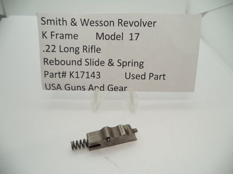 K17143 Smith & Wesson Revolver K Frame Model 17 Rebound Slide & Spring .22 LR
