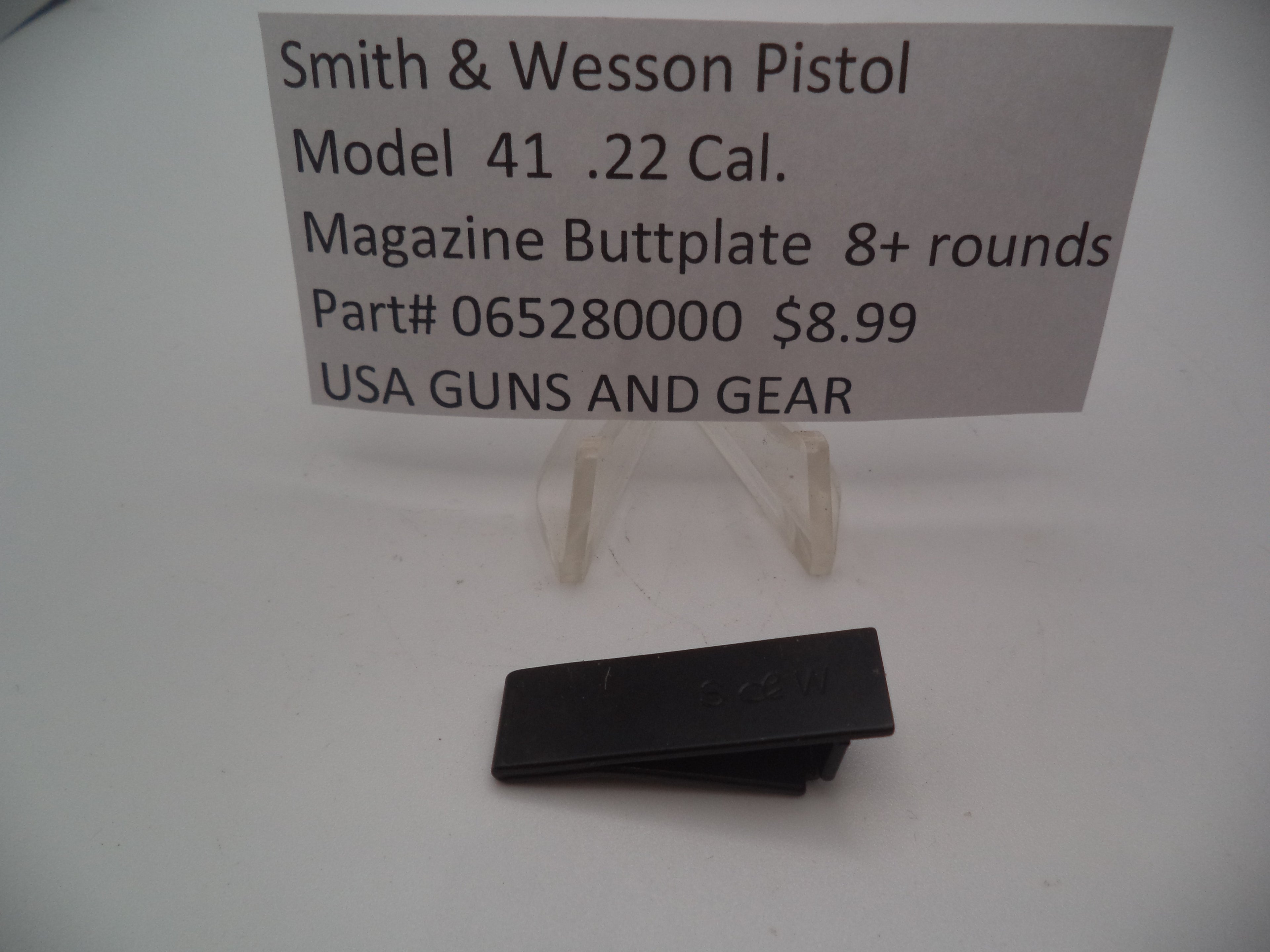 S&W Pistol Model 41 .22 Cal. Magazine Buttplate 8+ Rounds 065280000