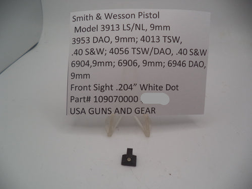 109070000 S&W Pistol Model 3913 , 9mm Front Sight .206" White Dot