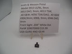 109070000 S&W Pistol Model 3913 , 9mm Front Sight .206" White Dot