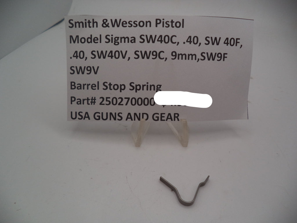 Smith & Wesson Sigma Barrel Stop Spring - Factory OEM Part 250270000