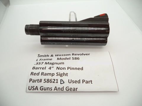 58621B Smith & Wesson Revolver L Frame Model 586 Barrel 4" Red Ramp  .357 Mag