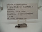 K38A Smith & Wesson K Frame Model K38 Used Rebound Slide & Spring .38 Caliber