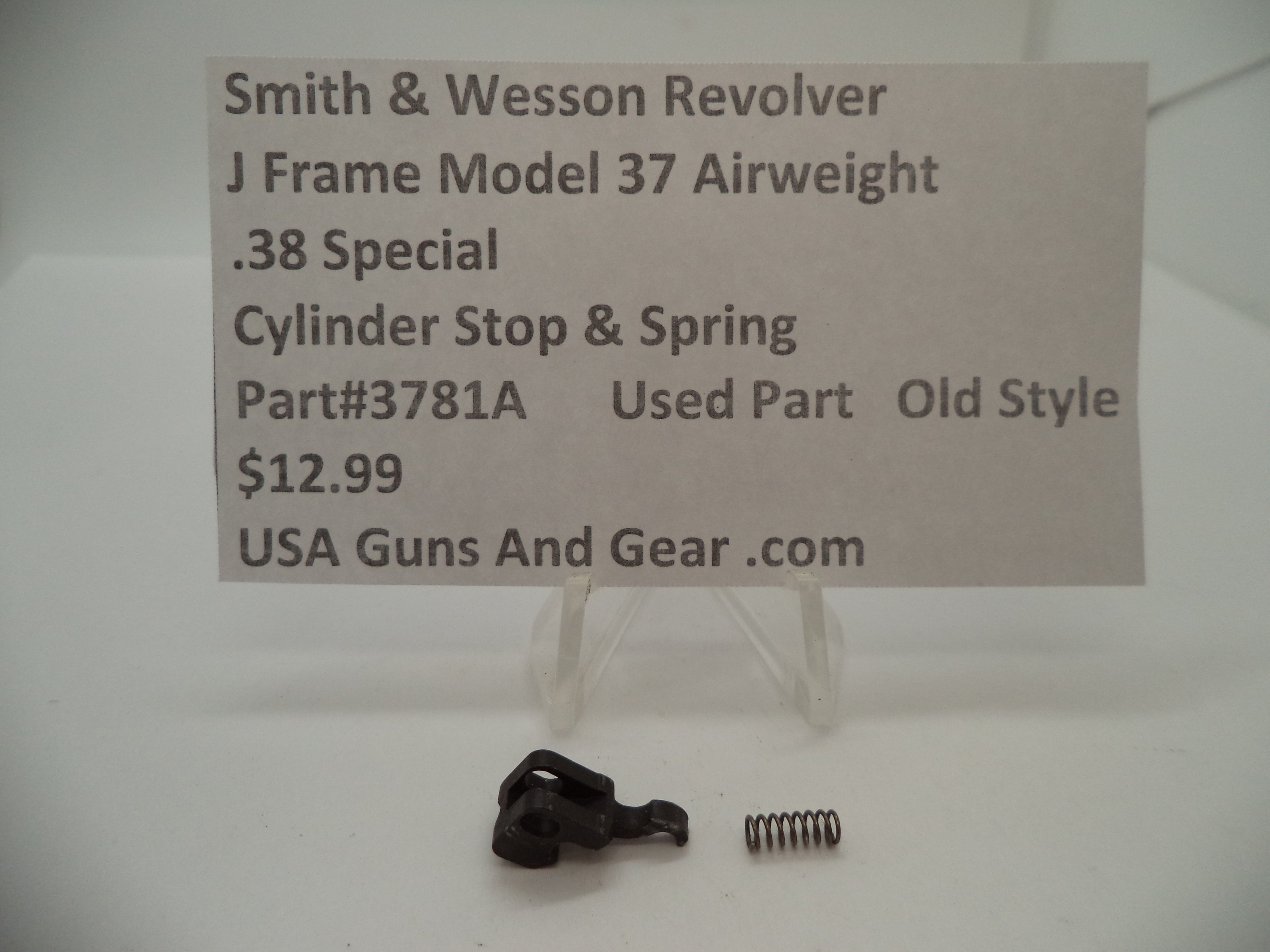 3781A Smith & Wesson J Frame Model 37 Airweight Cylinder Stop & Spring .38 Special