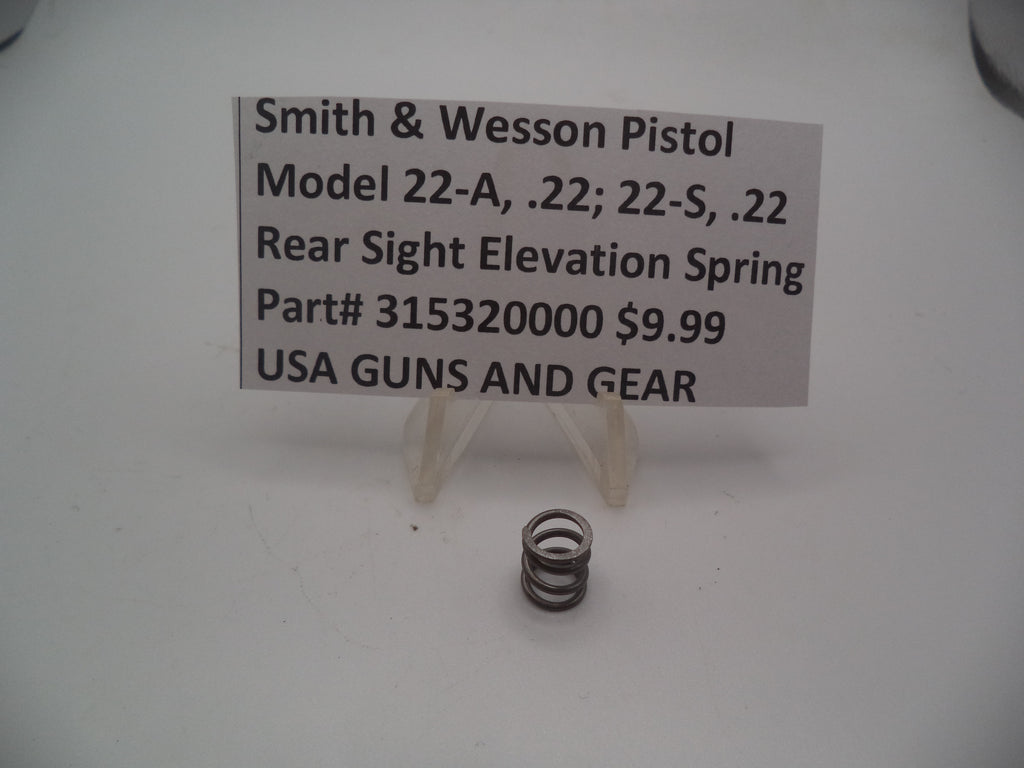 315320000 S&W Pistol  Model 22-A, 22-S Rear Sight Elevation Spring
