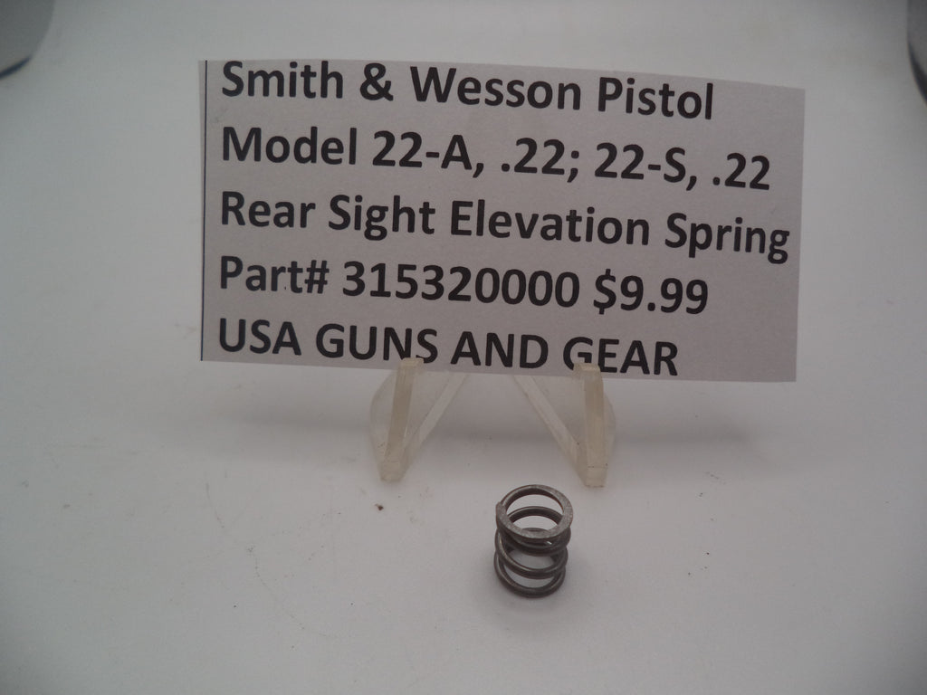 315320000 S&W Pistol  Model 22-A, 22-S Rear Sight Elevation Spring