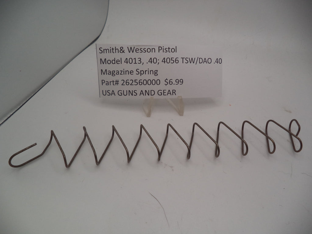 262560000 Smith & Wesson Model 4013, .40;  4056, TSW/DAO .40 Magazine Spring