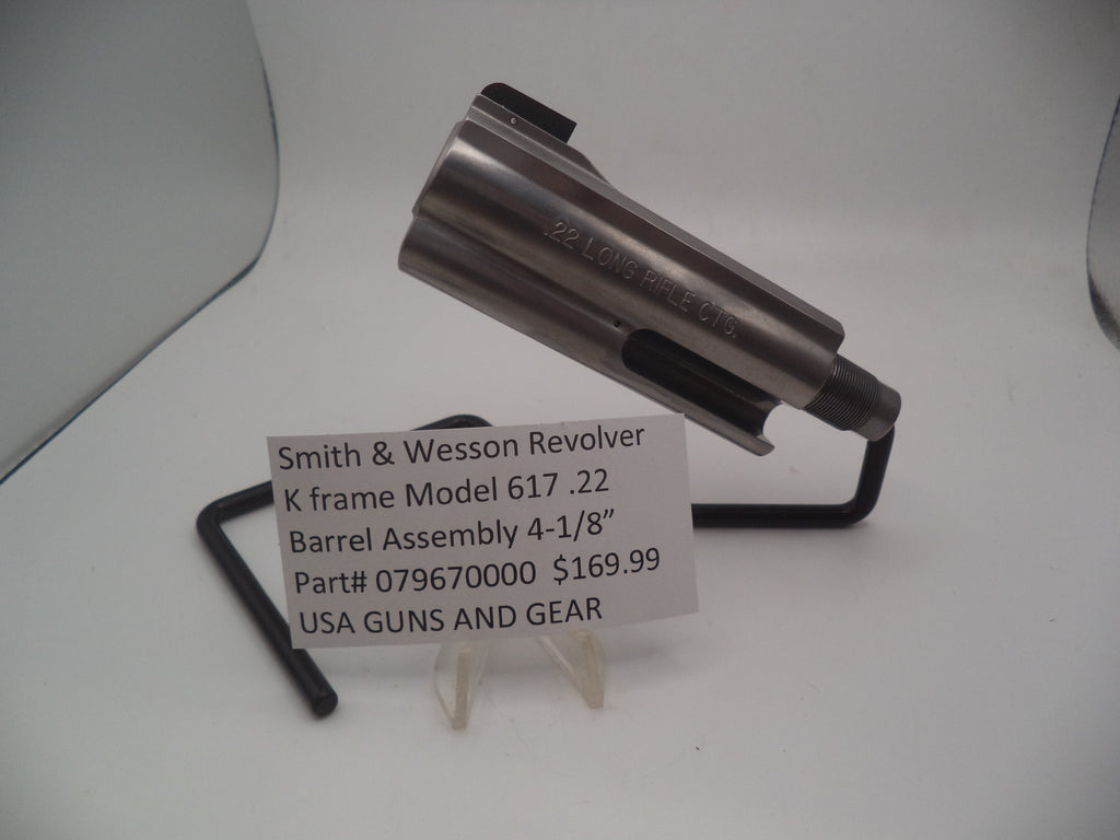 Smith & Wesson Model 617 K-Frame Barrel Assembly - 4 1/8" Stainless Steel .22 LR