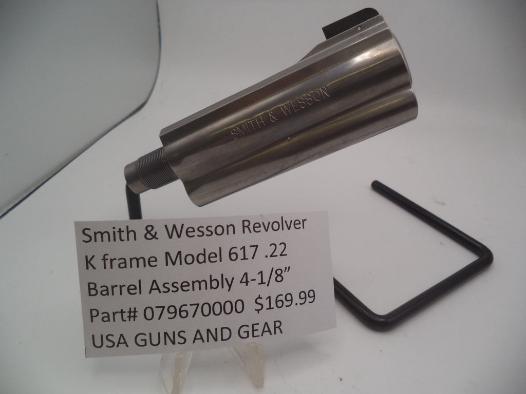 Smith & Wesson Model 617 K-Frame Barrel Assembly - 4 1/8" Stainless Steel .22 LR