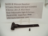 K228 Smith & Wesson K Frame Model K22 Rear Adjustable Sight & Screws .22 L.R