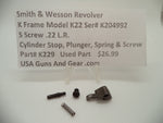 K229 Smith & Wesson K Frame Model K22 Cylinder Stop Plunger Spring & Screw .22 L.R