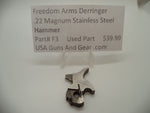 F3 Freedom Arms Derringer Used Stainless Steel Hammer .22 Magnum